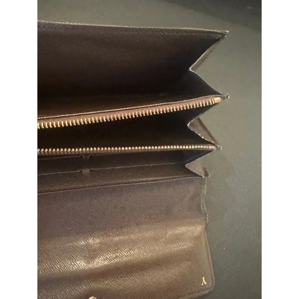 Louis Vuitton Damier Ebene Sarah Long Wallet 100% authentic
